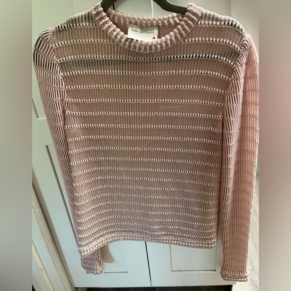 Maison Rabih Kayrouz Pink Knit Women's Sweater top blouse S